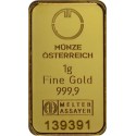 Münze Österreich investiční zlatý slitek 1 Gram - Kinegram