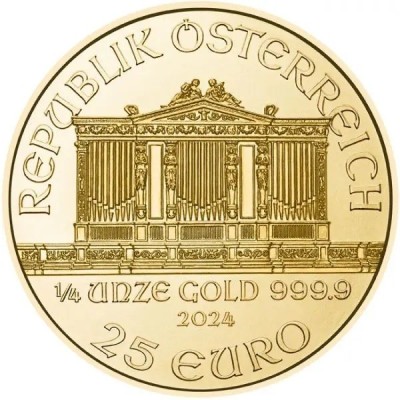 Wiedeński Filharmonik 1/4 unce (1/4 oz) - (2024) - Złota moneta inwestycyjna
