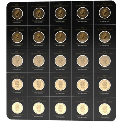 Kanadyjski liść klonowy 25x1g - investycyjne zlote monety