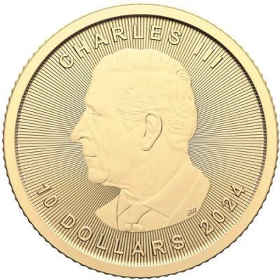 Kanadyjski Liść Klonowy 2024 - 1/4 uncji - Złota moneta inwesticijna