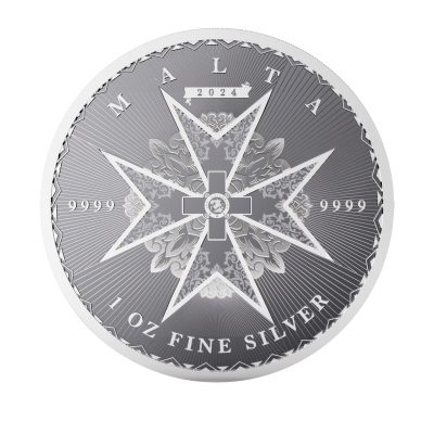 Krzyż maltański (2024) - 1 uncja - srebrna moneta inwestycyjna (Dostawa 16.4.)