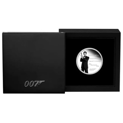 James Bond Legacy - Pierce Brosnan - 1uncja - Srebrna moneta kolekcjonerska (Dostawa 29.4.)