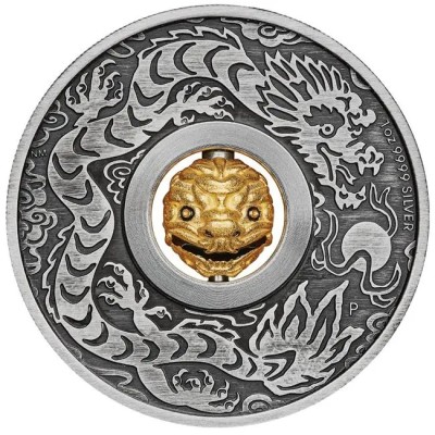 Rok Księżycowego Smoka - 1 uncja - Srebrna moneta kolekcjonerska (dostawa 9.4.2024)