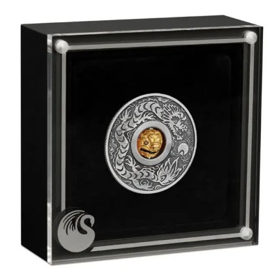 Rok Księżycowego Smoka - 1 uncja - Srebrna moneta kolekcjonerska (dostawa 9.4.2024)