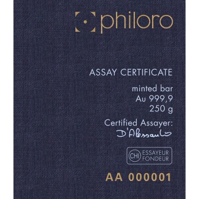 Philoro 250g - Investiční zlatý slitek