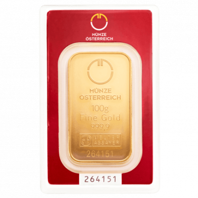 Münze Österreich 100g - Sztabka Złota