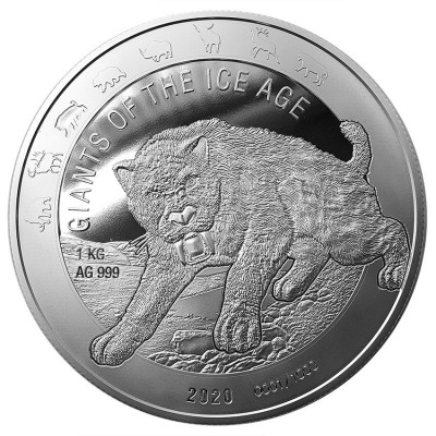 Giants of the Ice Age Series/Giganci epoki lodowcowej  - 8 uncji - Srebrne monety kolekcjonerskie