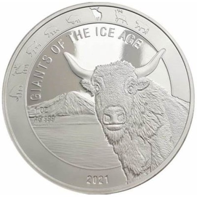 Giants of the Ice Age Series/Giganci epoki lodowcowej  - 8 uncji - Srebrne monety kolekcjonerskie