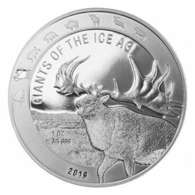 Giants of the Ice Age Series/Giganci epoki lodowcowej  - 8 uncji - Srebrne monety kolekcjonerskie