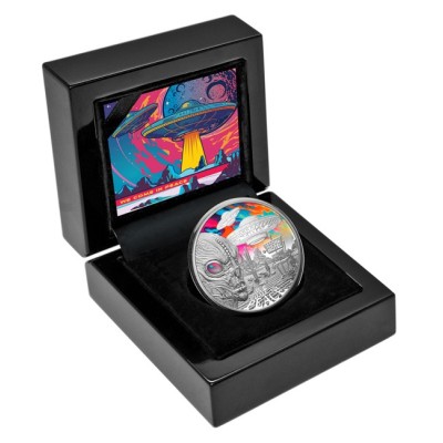 Alien Encounters - 1 Oz - Srebrna moneta kolekcjonerska