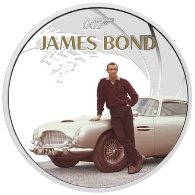 James Bond - Sean Connery - Srebrna moneta kolekcjonerska o wadze 1 uncji