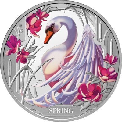 Łabędź - 1 Oz - Srebrna moneta kolekcjonerska