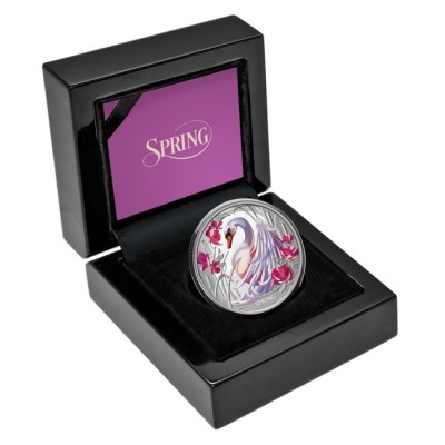 Łabędź - 1 Oz - Srebrna moneta kolekcjonerska