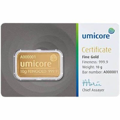 Umicore - 10g - sztabka złota inwestycyjnego