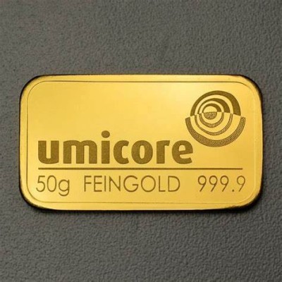Umicore - 50g - sztabka złota inwestycyjnego