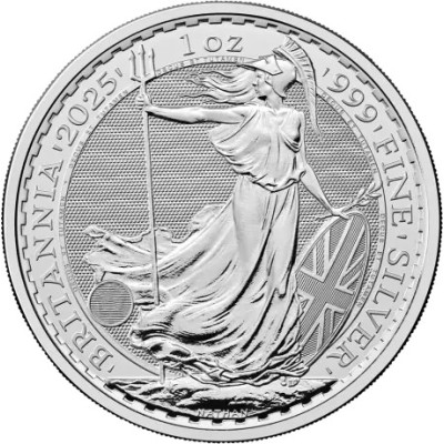 Britannia 2025 - 1 uncja- Srebrna moneta inwestycyjna