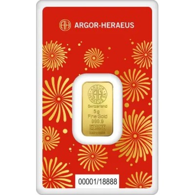 Argor Heraeus - Rok Węża (2025) - 5 g - sztabka złota