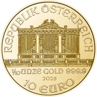 Wiener Philharmoniker (2025) - 1/10 Oz - złota moneta inwestycyjna