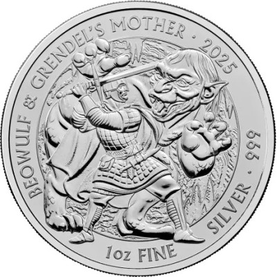 Mity i Legendy - Beowulf & Grendel´s Mother - 1 uncja - srebrna moneta inwestycyjna