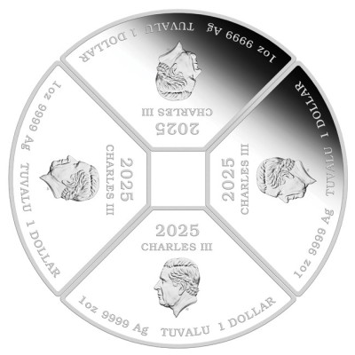 Kwadrant Księżycowego Węża - 4 Oz - Srebrna moneta kolekcjonerska