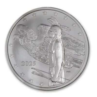 Mesa Grande Native American Bison Dollar (2025) - 1 uncja - Srebrna moneta kolekcjonerska
