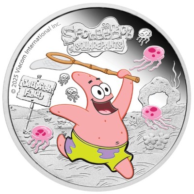 Patrick Star - 1 Oz - Srebrna moneta kolekcjonerska