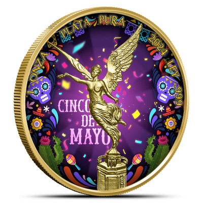 Meksyk - Libertad 2024,  Cinco de Mayo - 1 uncja - srebrna moneta kolekcjonerska