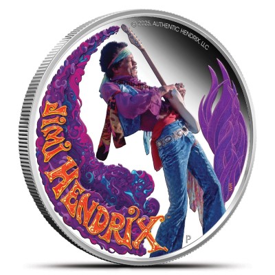 Jimi Hendrix - 1 uncja - srebrna moneta kolekcjonerska