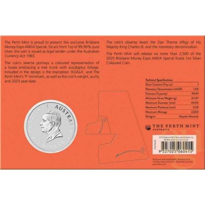Koala (2025) - Coincard - 1 uncja - Srebrna moneta kolekcjonerska