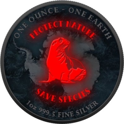 Ziemia - 1 uncja - Antarktyda - Srebrna moneta kolekcjonerska