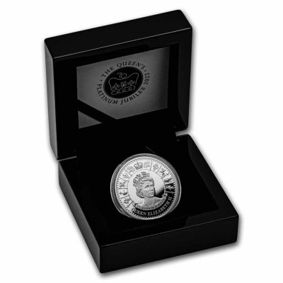 Królowa Elżbieta II - Platynowy Jubileusz - 1 Oz - Srebrna moneta kolekcjonerska