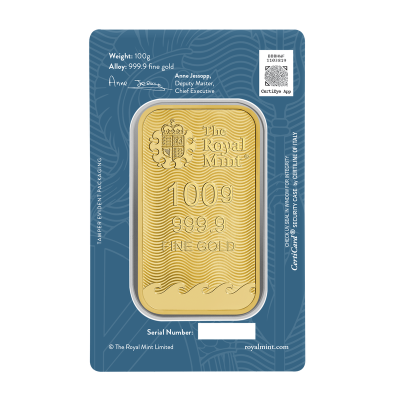 Britannia - 100g - złota sztabka inwestycyjna