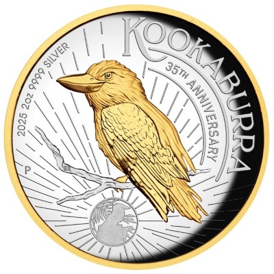 Kookaburra - 2 uncje - srebrna moneta kolekcjonerska Proof