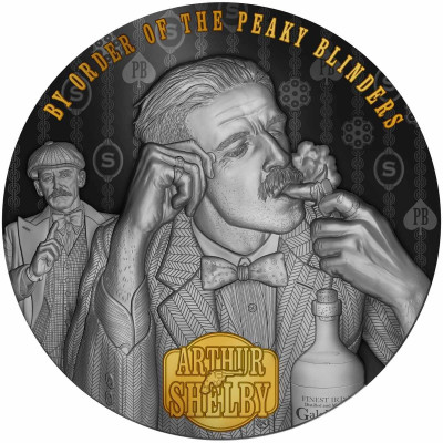Peaky Blinders - Arthur Shelby - 2 uncje - Srebrna moneta kolekcjonerska