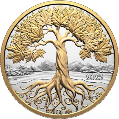 Klonowe Drzewo Życia - 5 uncji - Srebrna moneta kolekcjonerska Proof