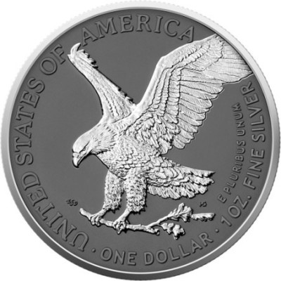 Amerykański Orzeł, Srebrny Pierścień - 1 Oz - Srebrna moneta kolekcjonerska