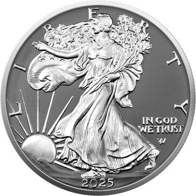 Amerykański Orzeł, Srebrny Pierścień - 1 Oz - Srebrna moneta kolekcjonerska