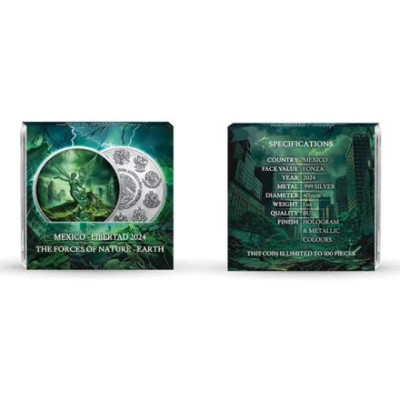 Meksyk Libertad - Siły Natury - Ziemia - 1 Oz - Srebrna moneta kolekcjonerska