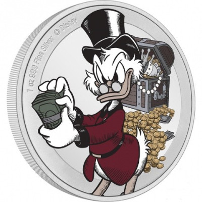 Uncle Scrooge 75th Anniversary - 1 Oz - Srebrna moneta kolekcjonerska