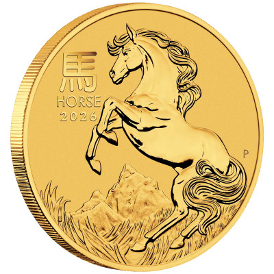 Koń księżycowy (2026) - 1/4 uncji - złota moneta inwestycyjna