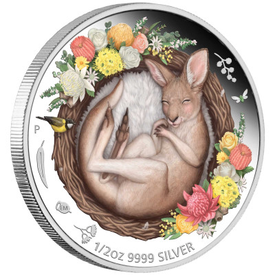 Baby Kangaroo (2021) - 1/2 uncje - Srebrna moneta kolekcjonerska