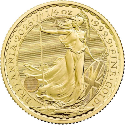 Złota moneta Britannia (2026) - 1/4 uncji