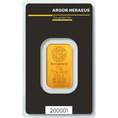 Argor-Heraeus investiční zlatý slitek 10 Gramů
