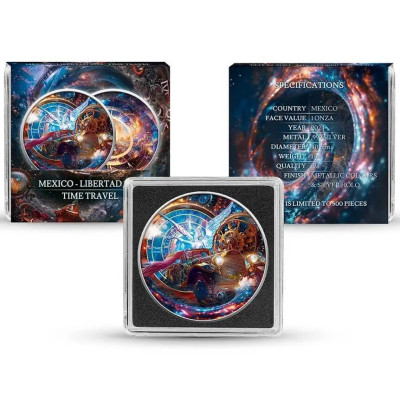 Mexico Libertad (2024) - Podróż w czasie - Srebrna moneta kolekcjonerska