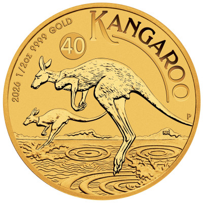 Australijski Kangur (2026) - 1/2 uncji - złota moneta inwestycyjna