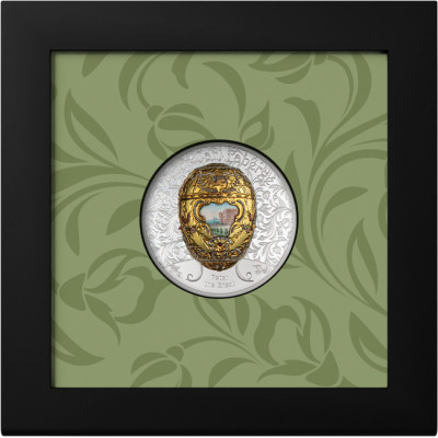 Jajko Fabergé - Piotr Wielki - 2 Oz - srebrna moneta kolekcjonerska