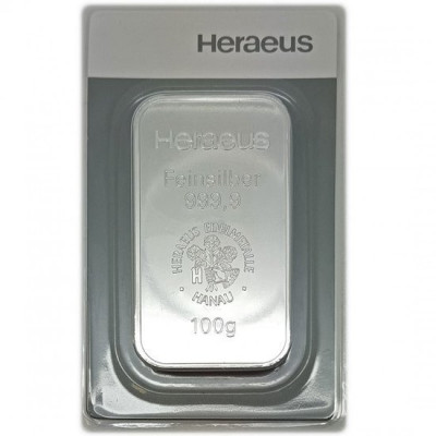 Argor-Heraeus 100 g - Srebrna sztabka inwestycyjna