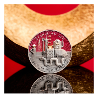 Stanisław Lem - Bajki dla robotów - 2 uncje - Srebrna moneta kolekcjonerska