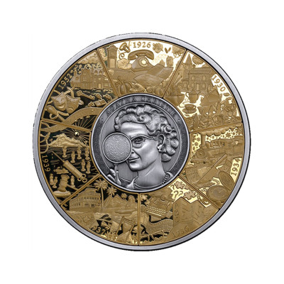 Agatha Christie (2026) - 5 uncjowa srebrna moneta kolekcjonerska z puzzlami