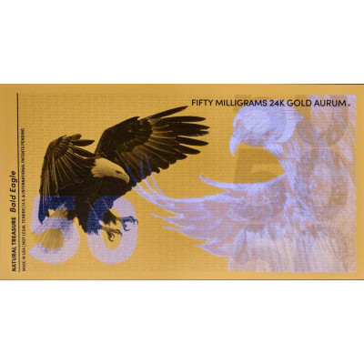 Bald Eagle Aurum - 24-karatowy złoty banknot (50 mg)